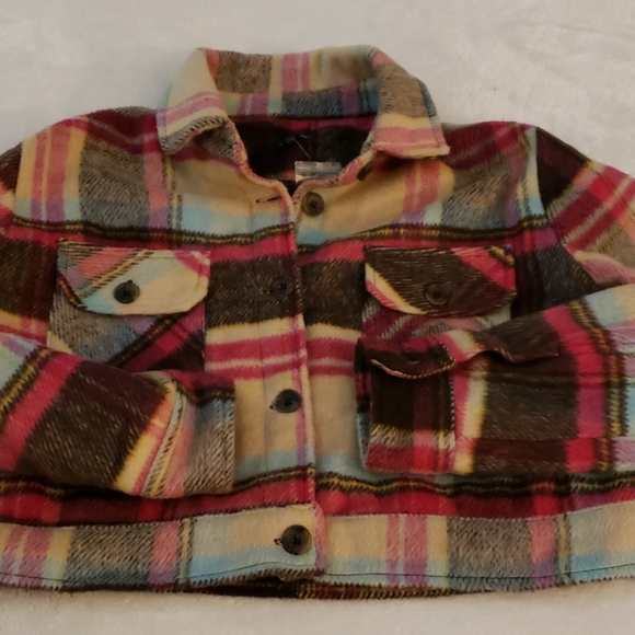wild fable Jackets & Blazers - Crop flannel jacket